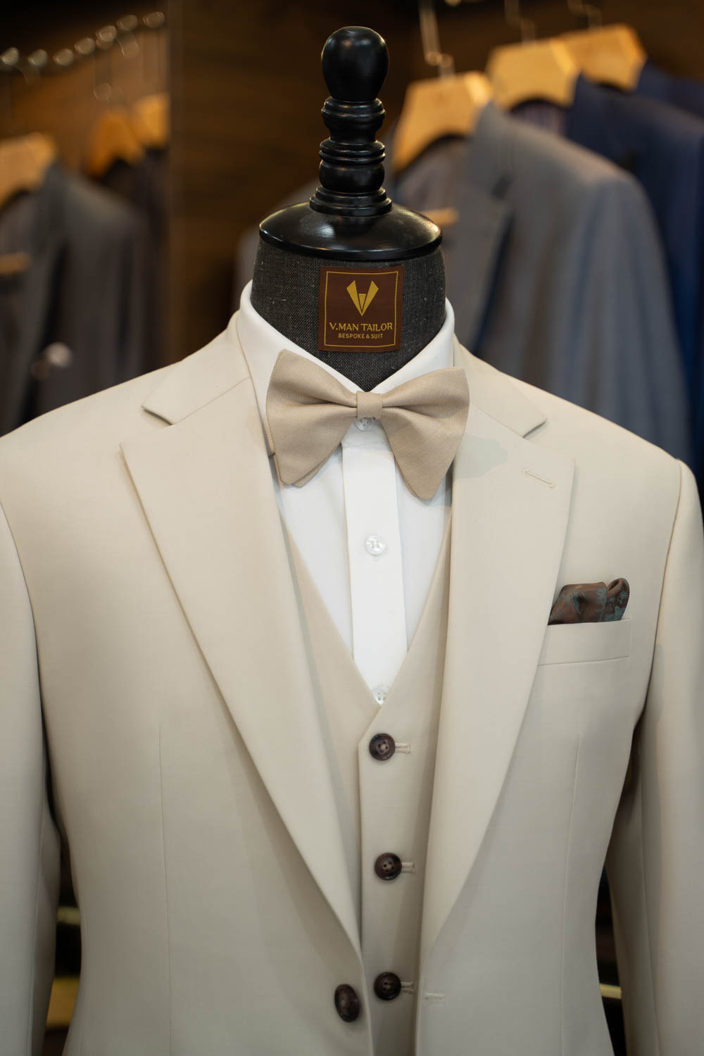 3-Piece Beige Suit