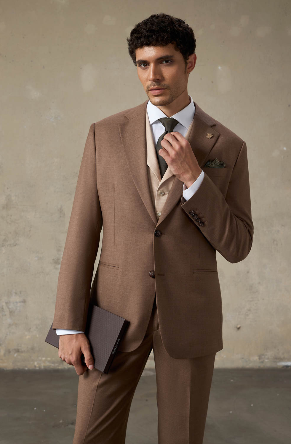 LOOK 4 | Brown Suit with Sand Waistcoat
