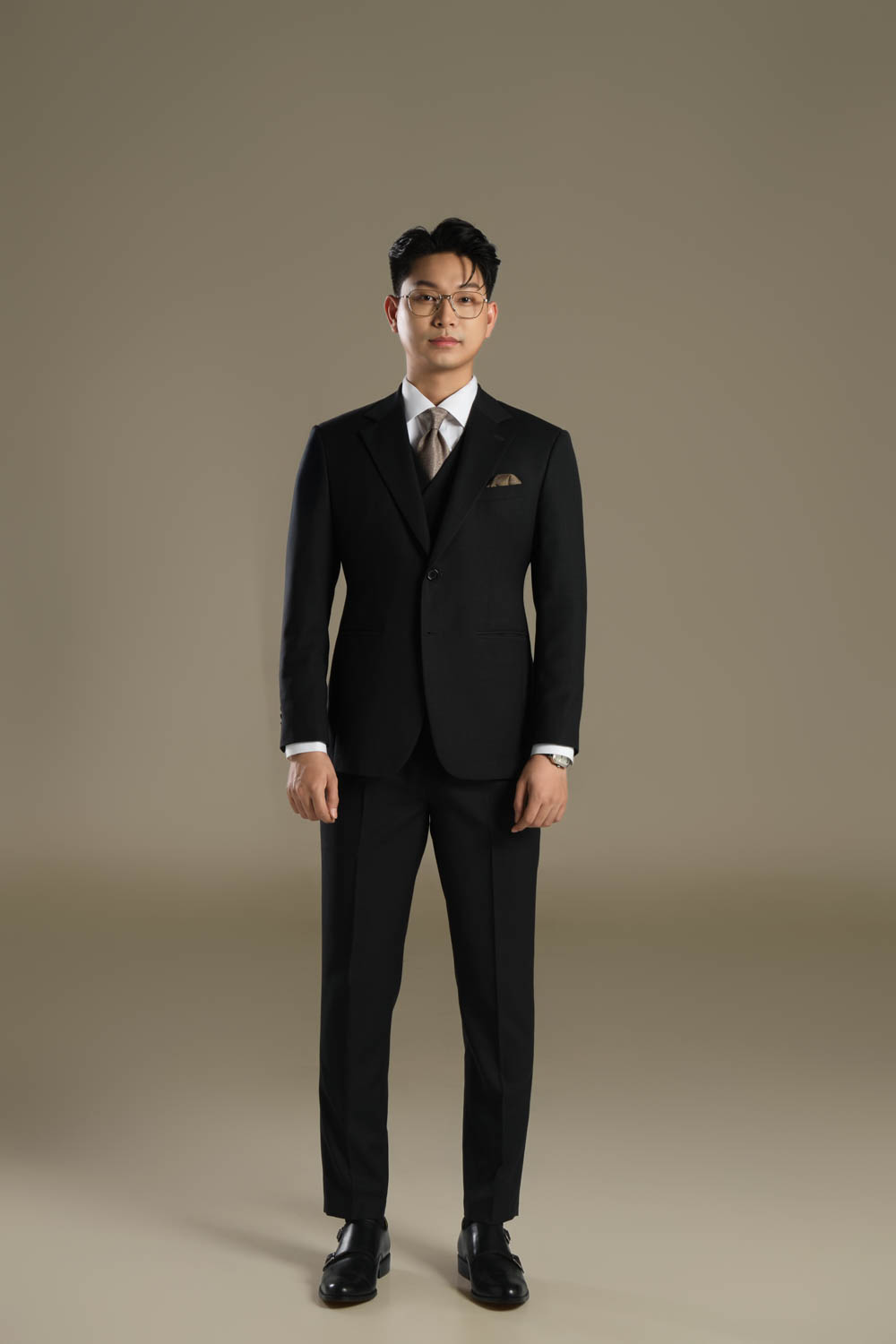 Look3 Black 3 pieces suit
