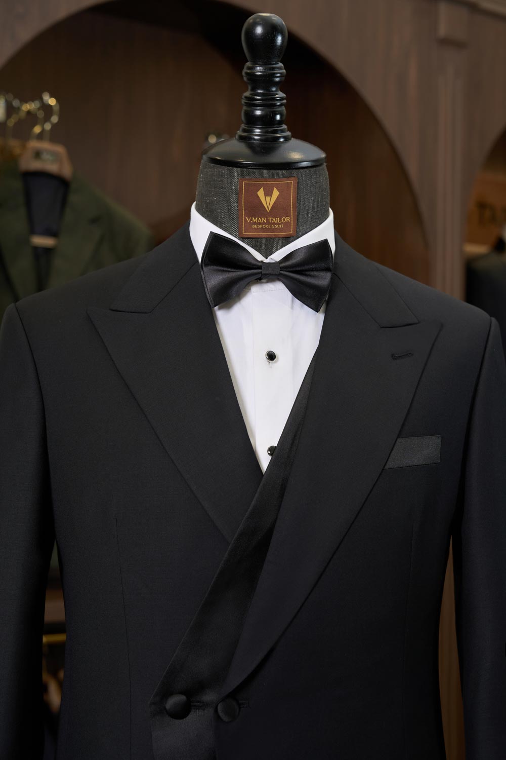 Classic Noir Wrap 2-Piece Tuxedo